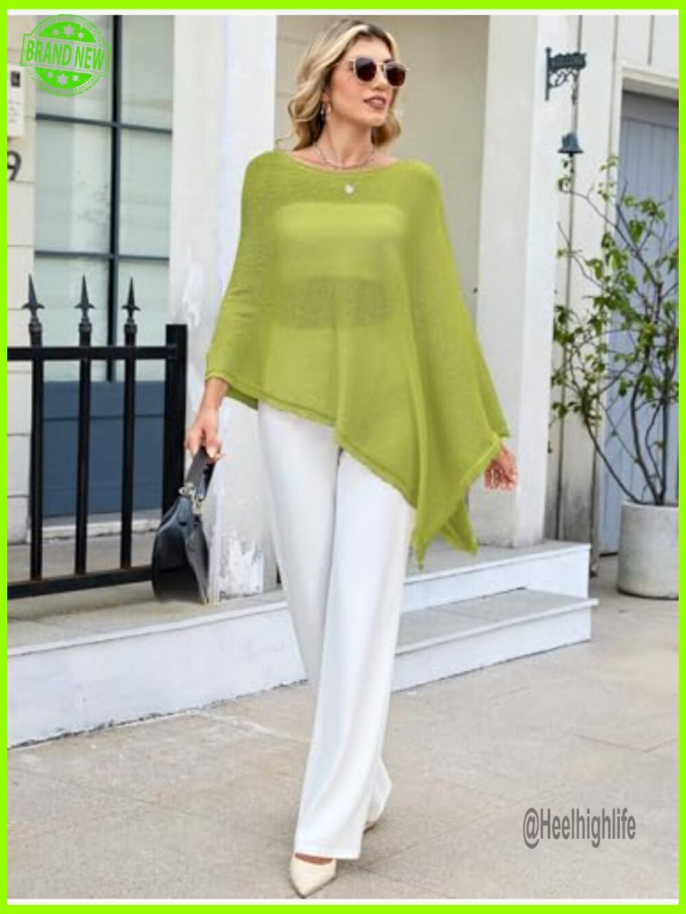 Sheer Crochet Poncho Swimsuit Cover Up Off Shoulder Top Beach Vacation Outfit - Picture 3 of 7